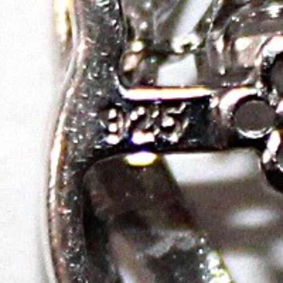 Sterling Silver Floating Abstract Necklace 18 Inches - Picture 6 of 7